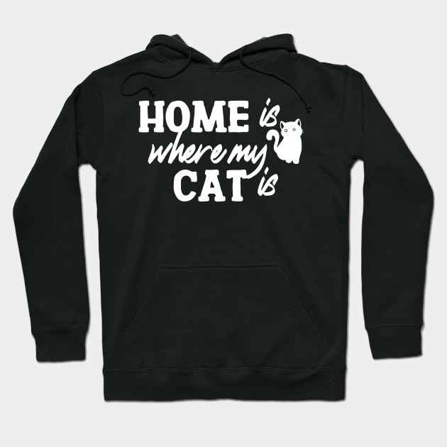 Cat Home White Hoodie by Miozoto_Design